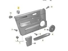 Ön Kapı Kilit Buton Çerçeve - Golf 4 - Bora - Passat 1998 - 2005
